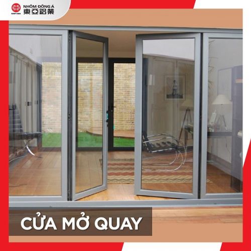 Cửa nhôm mở quay có mấy loại ? Thiết kế như nào?
