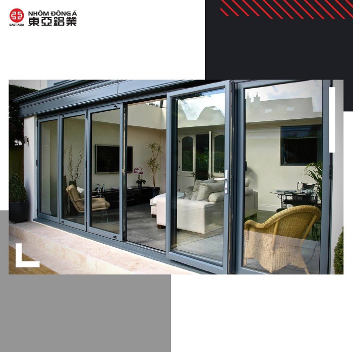 Mẫu cửa nhôm kính phòng khách