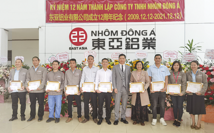 Cán bộ xuất sắc công ty nhôm Đông Á