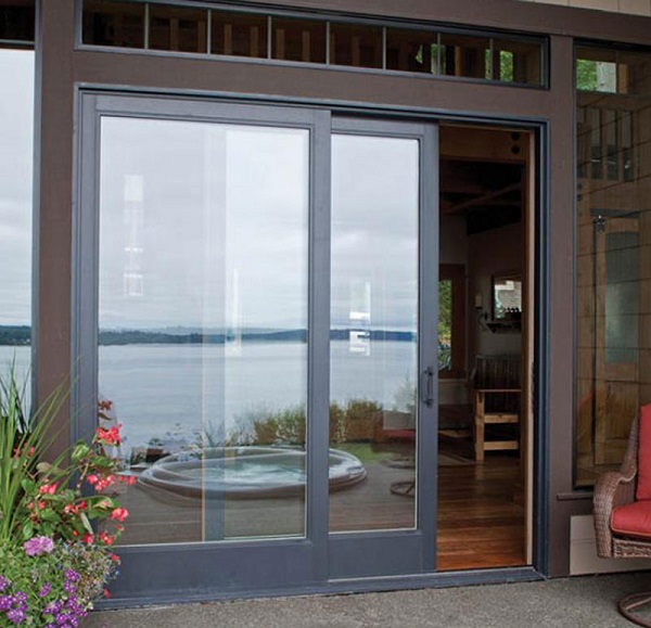  cửa lùa nhôm kính phòng ngủ 2 cánh