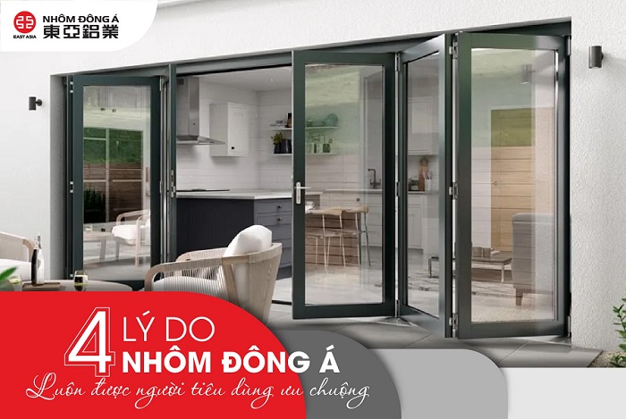 Cửa nhôm kính phòng khách