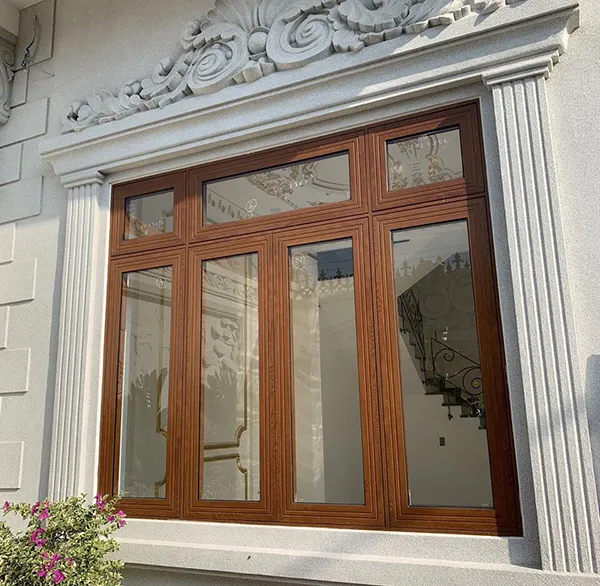 cửa sổ 4 cánh nhôm kính