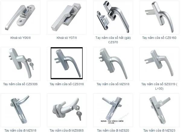 phụ kiện cửa nhôm hãng kinlong