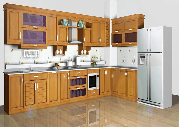 mẫu tủ nhôm giả gỗ