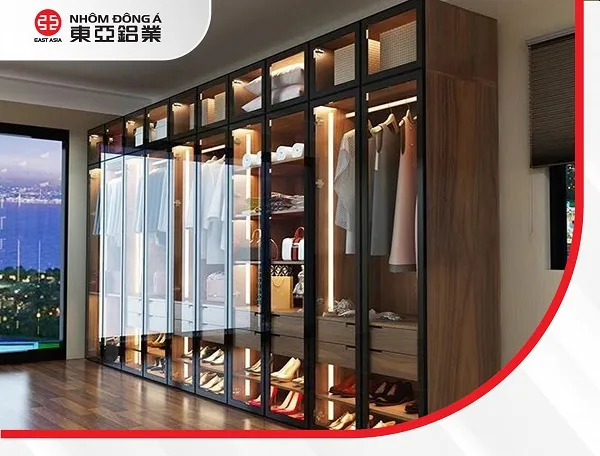 Ưu điểm tủ Nhôm Giả Gỗ