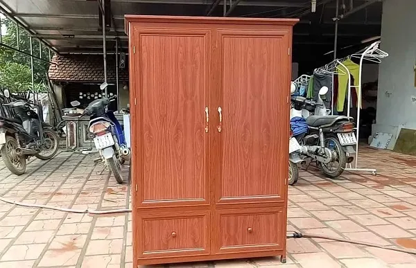 Mẫu tủ Nhôm Giả Gỗ