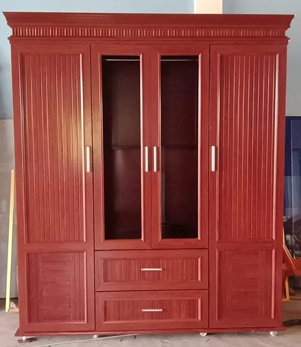 Mẫu tủ Nhôm Giả Gỗ